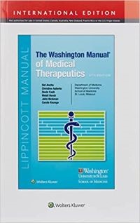 The Washington Manual of Medical Therapeutics Thirty-seventh edition, International Edition